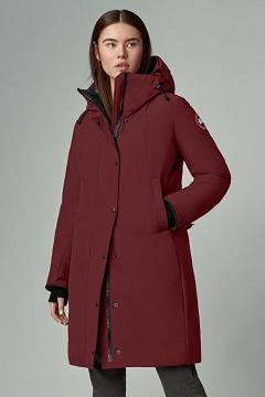 Chamarras Canada Goose Mujer Mexico - Sherbrooke Abrigos Rojos GN0165748